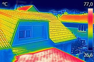 drone thermal image roof